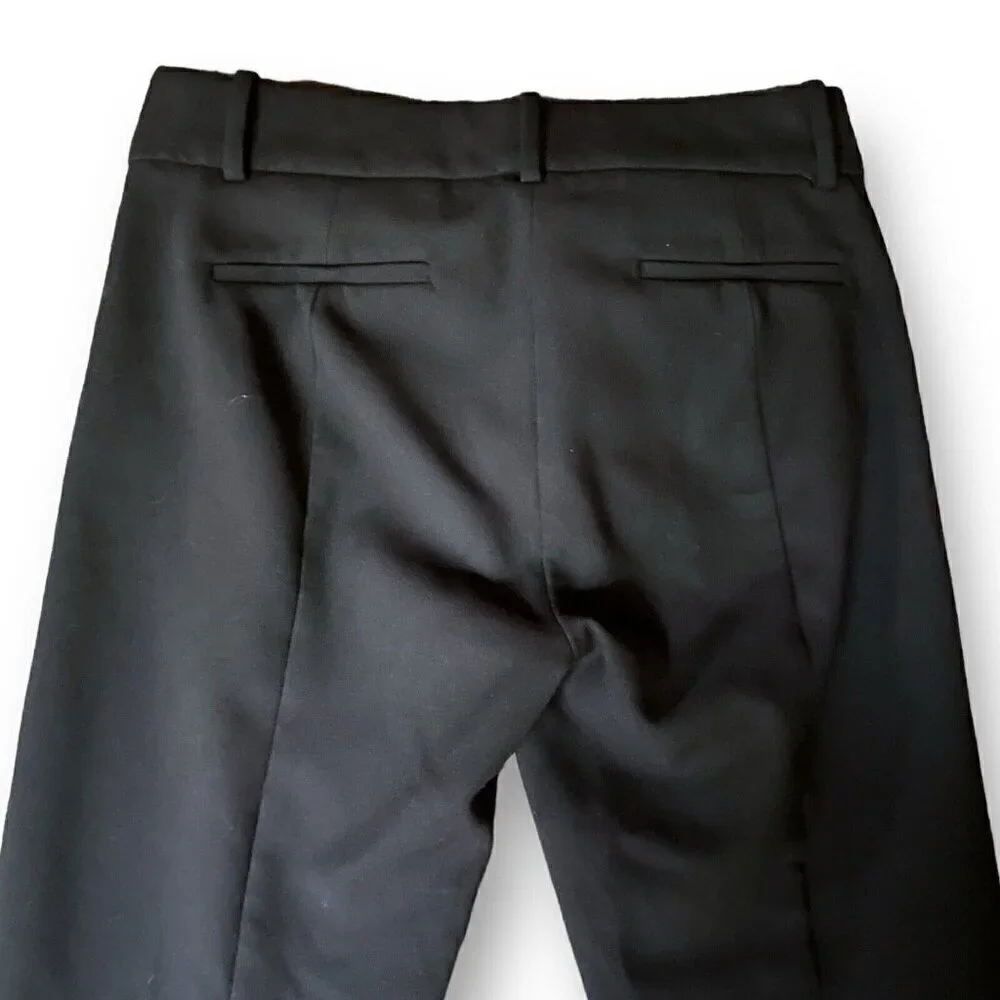 J Crew 365 Womens Cameron Pant Sz 2 Black Slim Cropped 4 Season Stretch Preppy